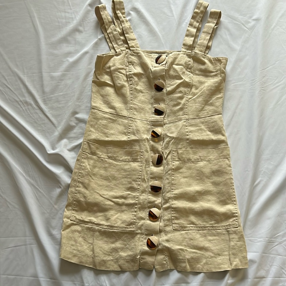 Nicholas linen mini dress